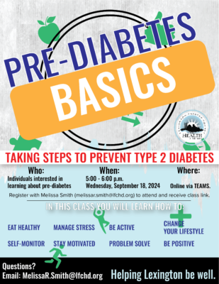 Pre-Diabetes Basics Class